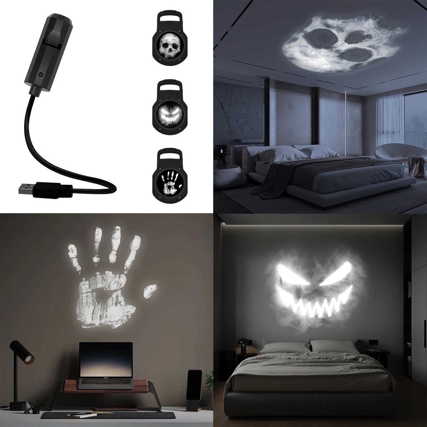 Skull projection lamp