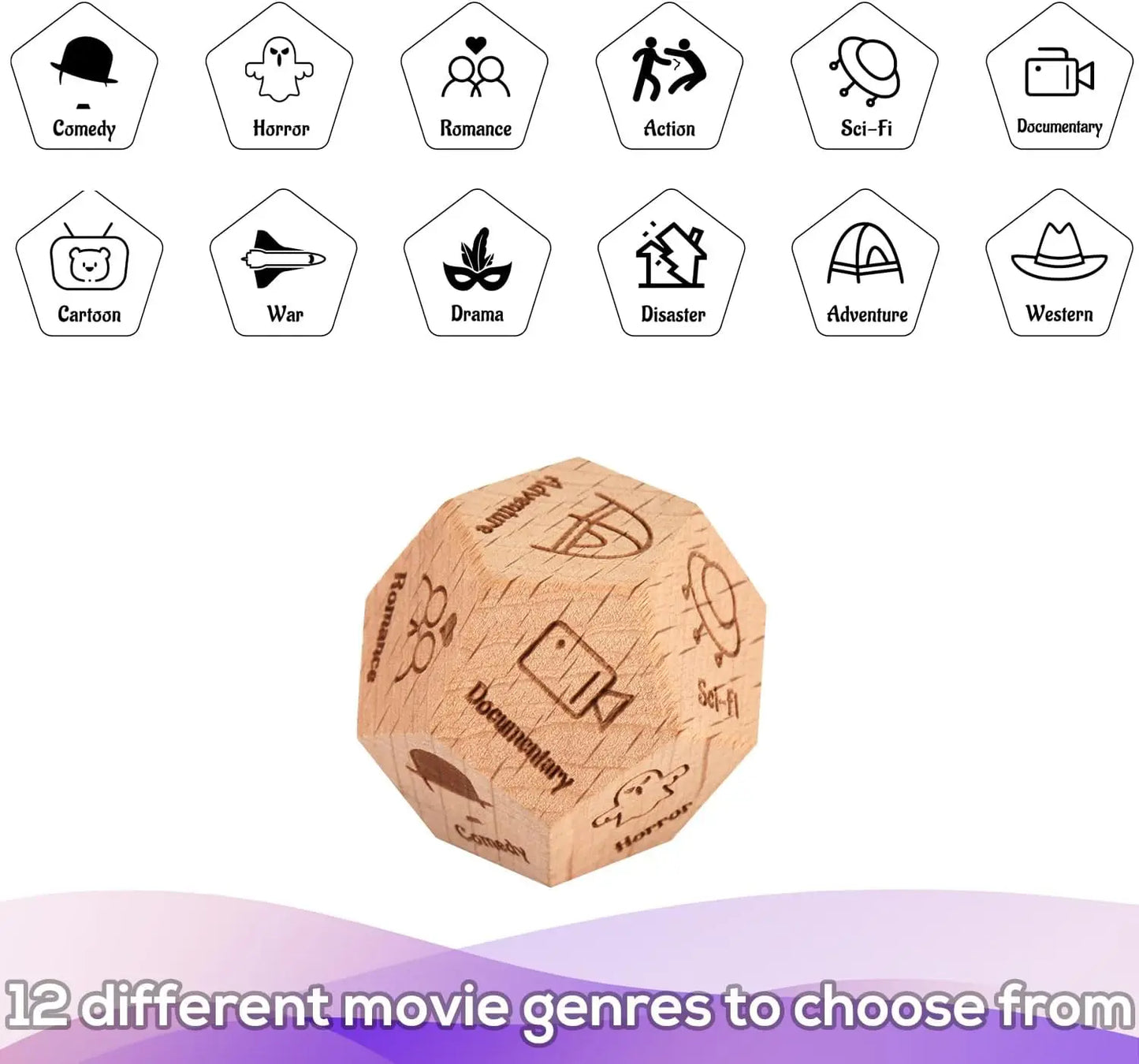 Dice for Her Him Couples Gift Food  Movie Activity Decision Dice Games Christmas Birthday Valentines Day Gifts for Wife Husband