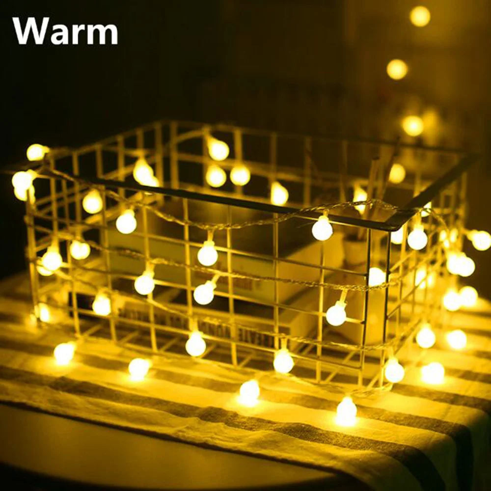 13M Ball LED String Lights