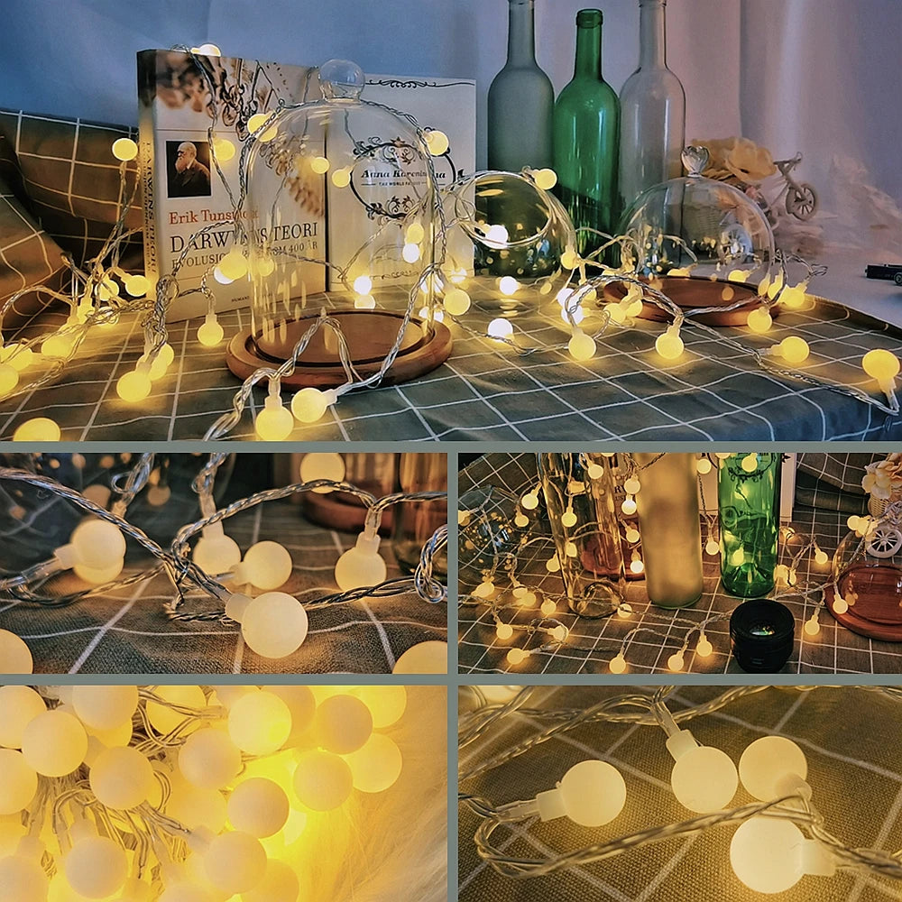 13M Ball LED String Lights