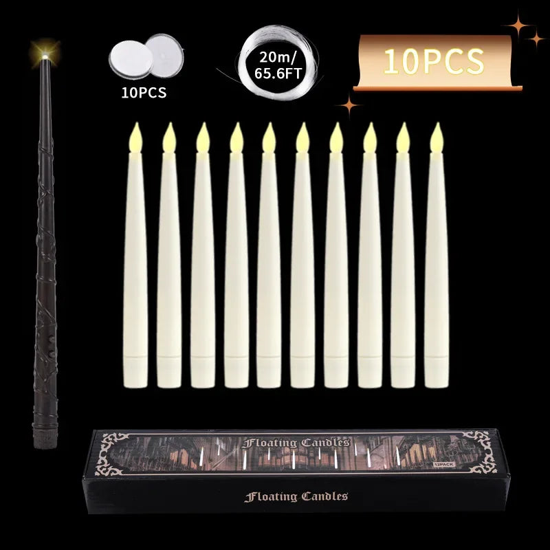 Floating Candles with Wand 12 PCs