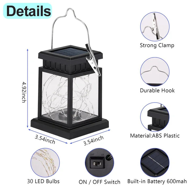 Solar LED Lights Outdoor or Indoor Hanging
