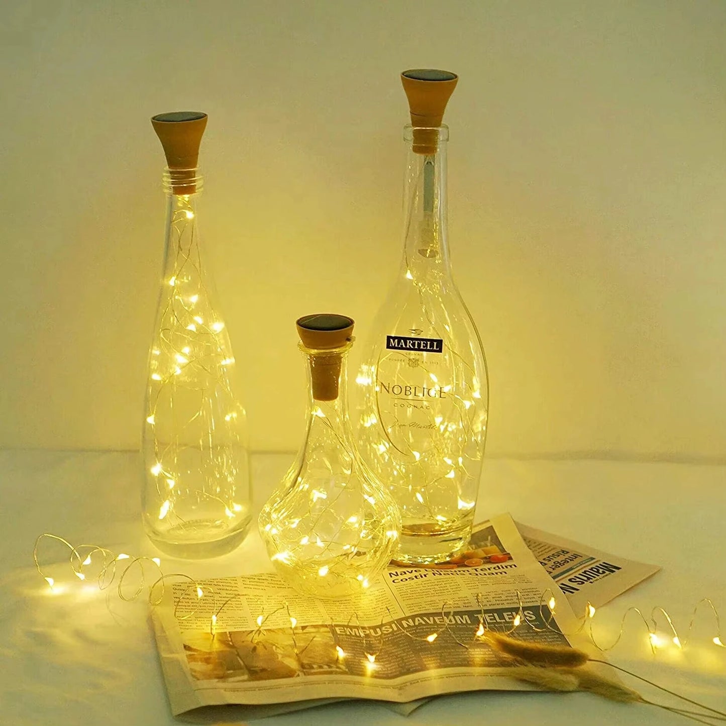 Wine Bottle Lights Cork Shape