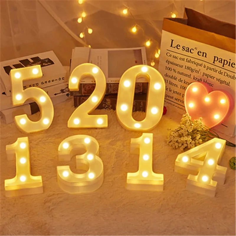 Warm number - LED lights decorations