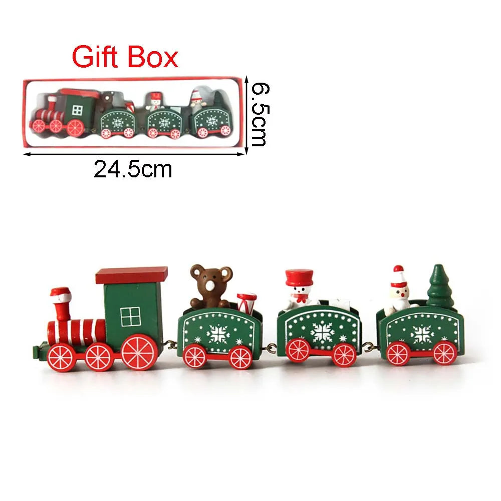 Christmas Wood Train Decoration