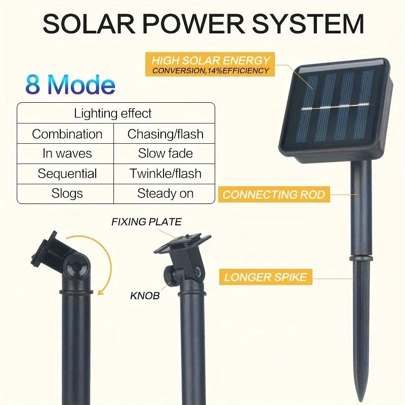 1pack 20/100/200 LED Crystal Globe Solar String Lights