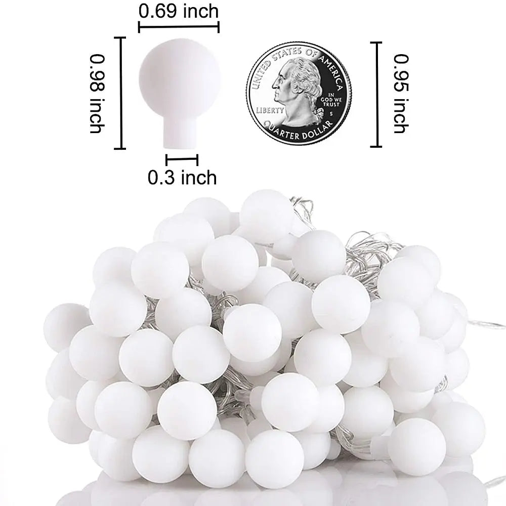 13M Ball LED String Lights