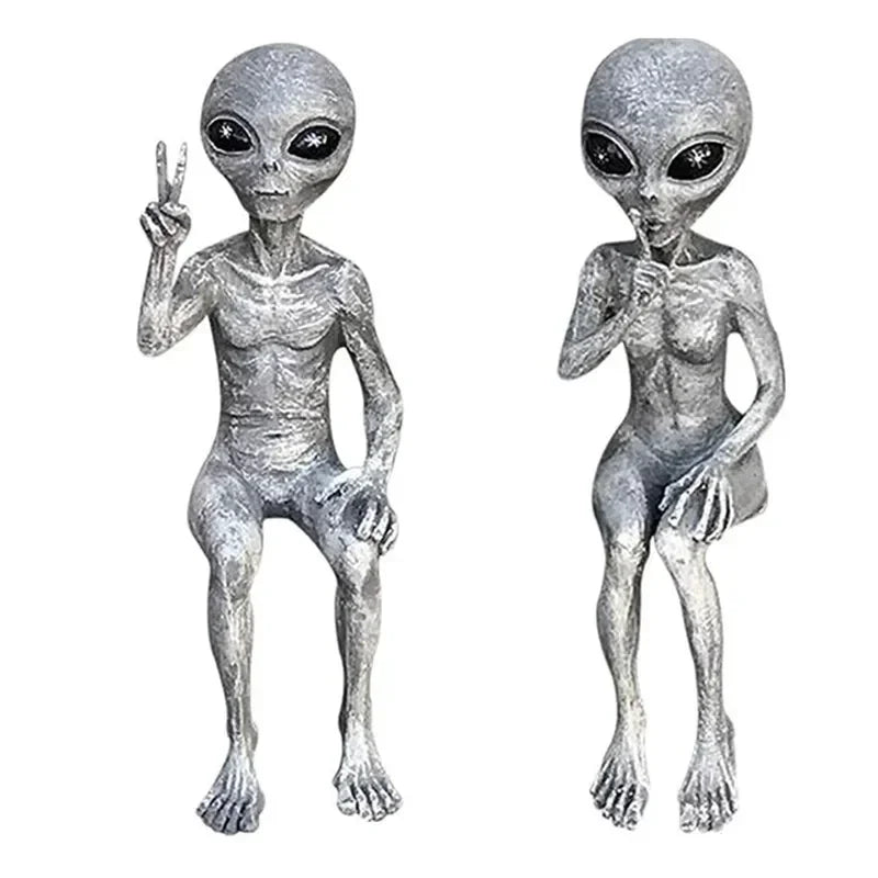 Funny Resin Alien Statue