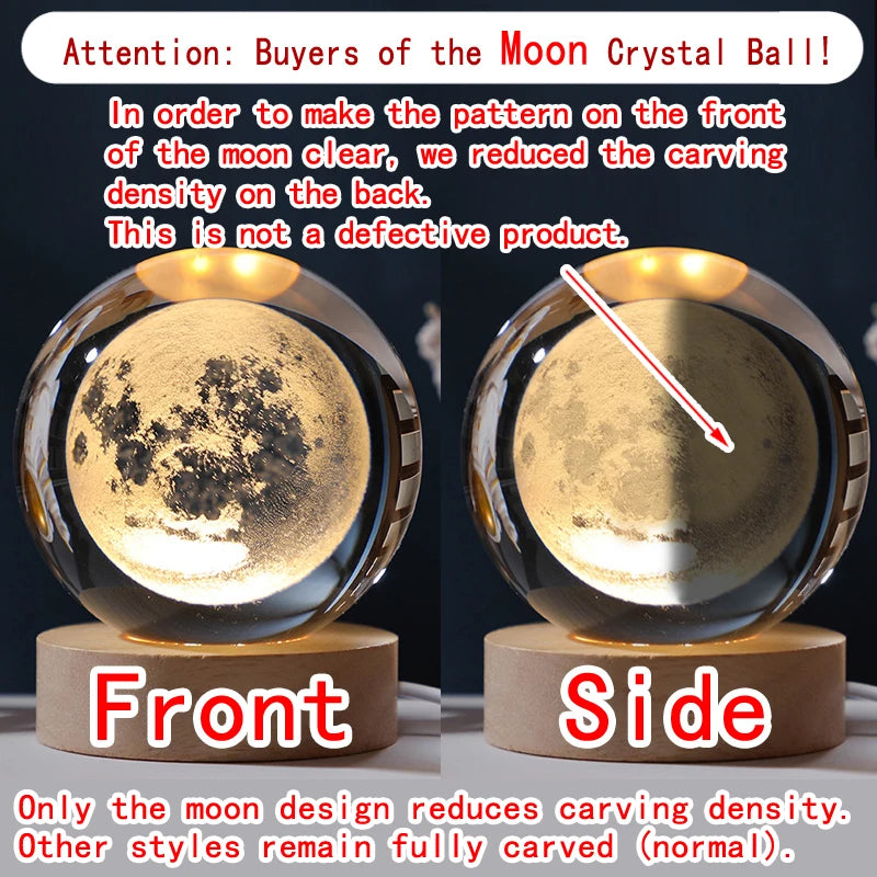 Unique LED 3D Crystal Ball